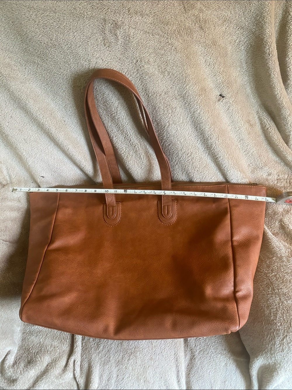 Universal Thread Cognac Faux Leather Tote Bag